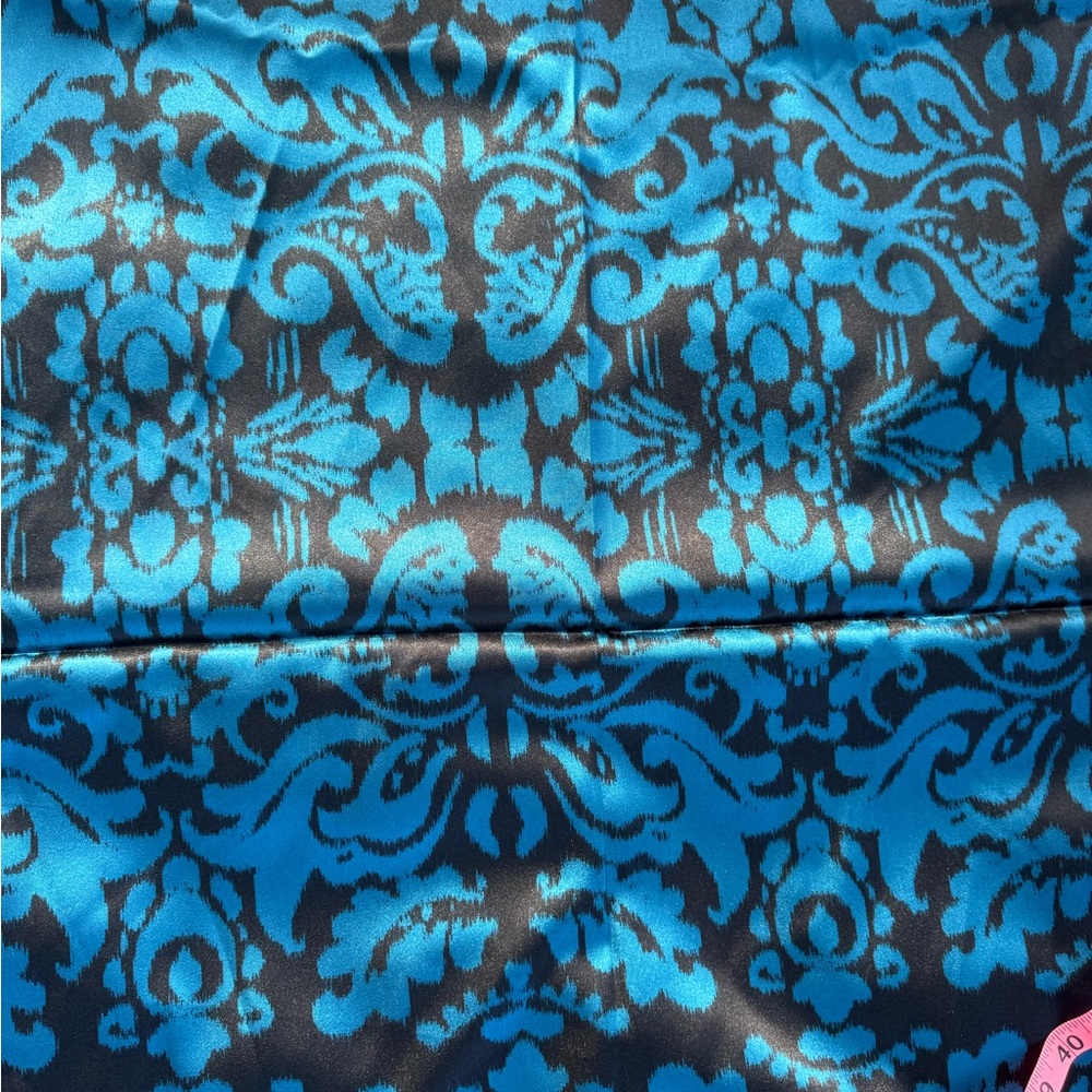 Dead stock fabric 5 yards satin charmeuse poly. Almost vintage excellent cond.